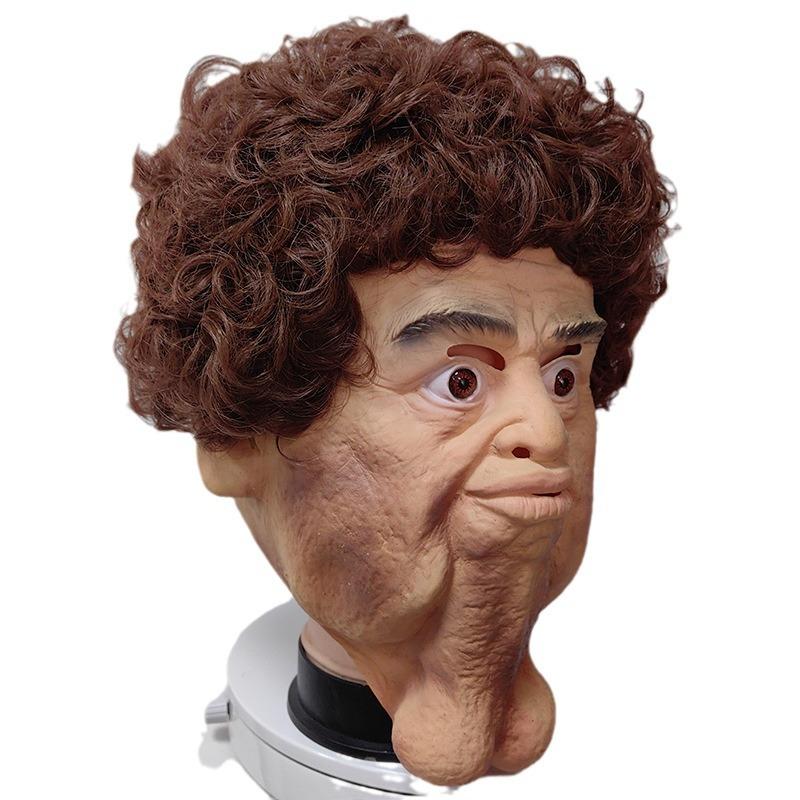 Funny Double Chin Mask for Parties, Prank Props, New Halloween Horror Mask