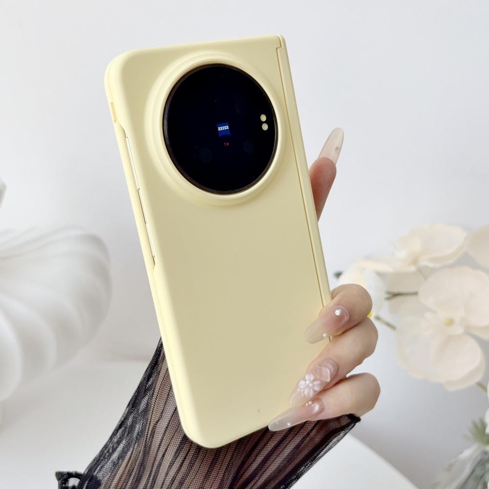 Skin-friendly Solid Color Phone Case For VIVO X Fold 6 vivo x fold 5 3 pro Magnetic Central Axis with Front Frame Back Cover