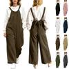 Women's Casual Corduroy Cargo Overalls with Adjustable Straps Utility Jumpsuit