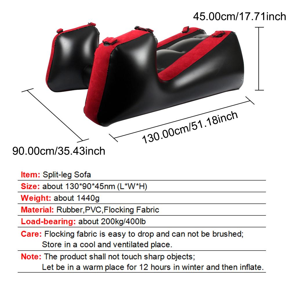 Podložka na pohovku s rozdělenými nohami Sexuální nábytek Pomůcka Nafukovací Hry pro dospělé Polštář pro polohy Sexuální hračky pro páry Sexuální židle Postel Sexuální pomůcky pro páry Ženy