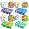 Wooden 3D Geometric Color Shape Jigsaw Puzzles Montessori Learning Brain Teaser Toys Creative Educational for Gifts