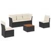 VidaXL Garden Lounge Set with Cushions 6 Pcs, Patio Sofas, Patio Furniture Set, Outdoor Furniture, Black 3255874