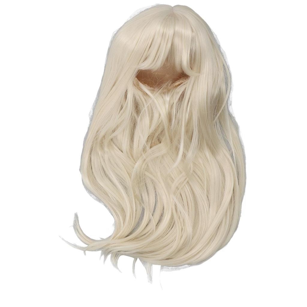 Cotton Doll Wig, Curly Doll Wig (Milk Gold), Easily Styled to Fit Head Circumferences of 35-39cm