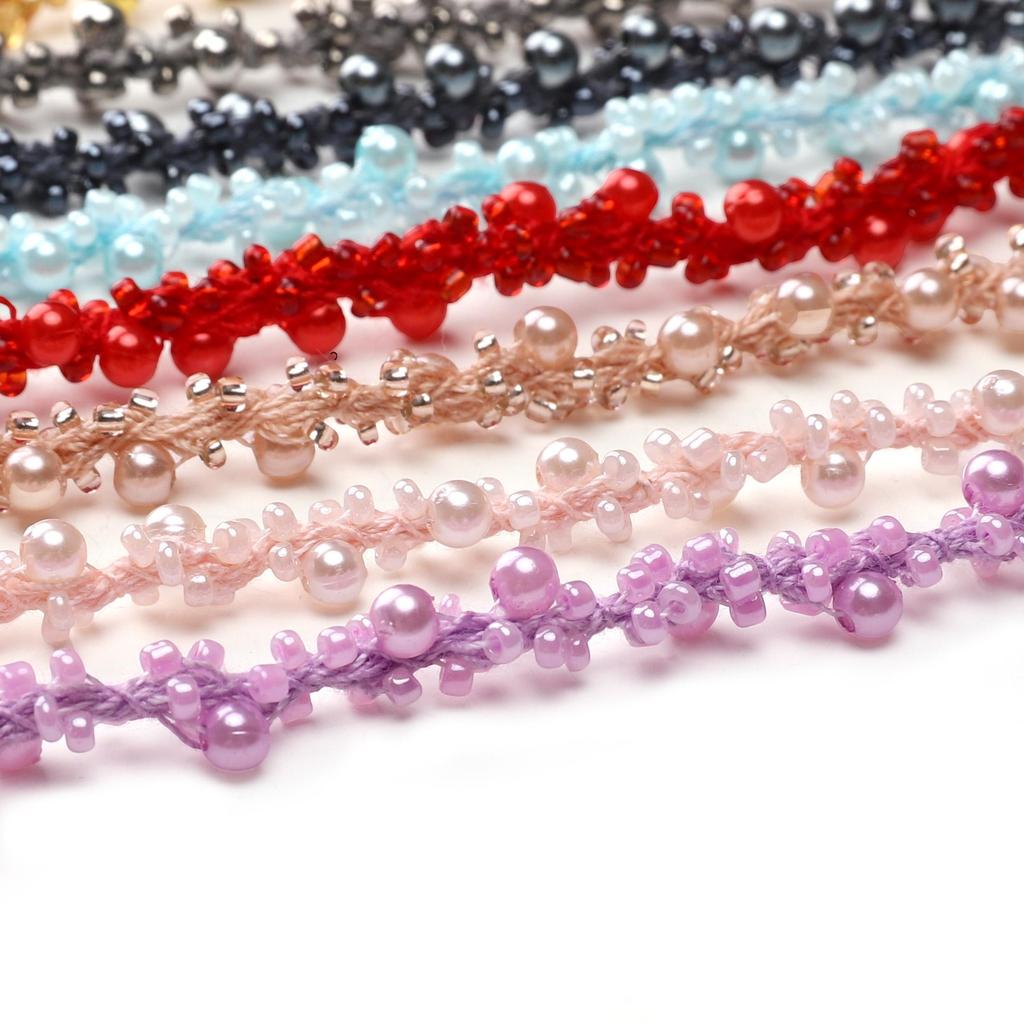 Rice Bead String Polyester Woven Tape For DIY Dresses Sewing Supplies