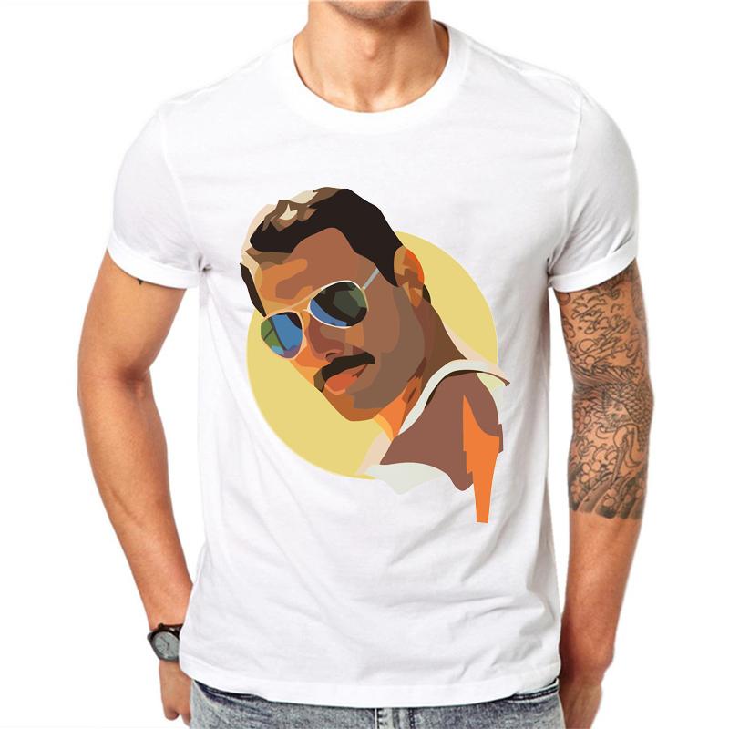 Freddie Mercury Funny Mens T-shirts Summer Short Sleeve Men's T-shirt Harajuku O