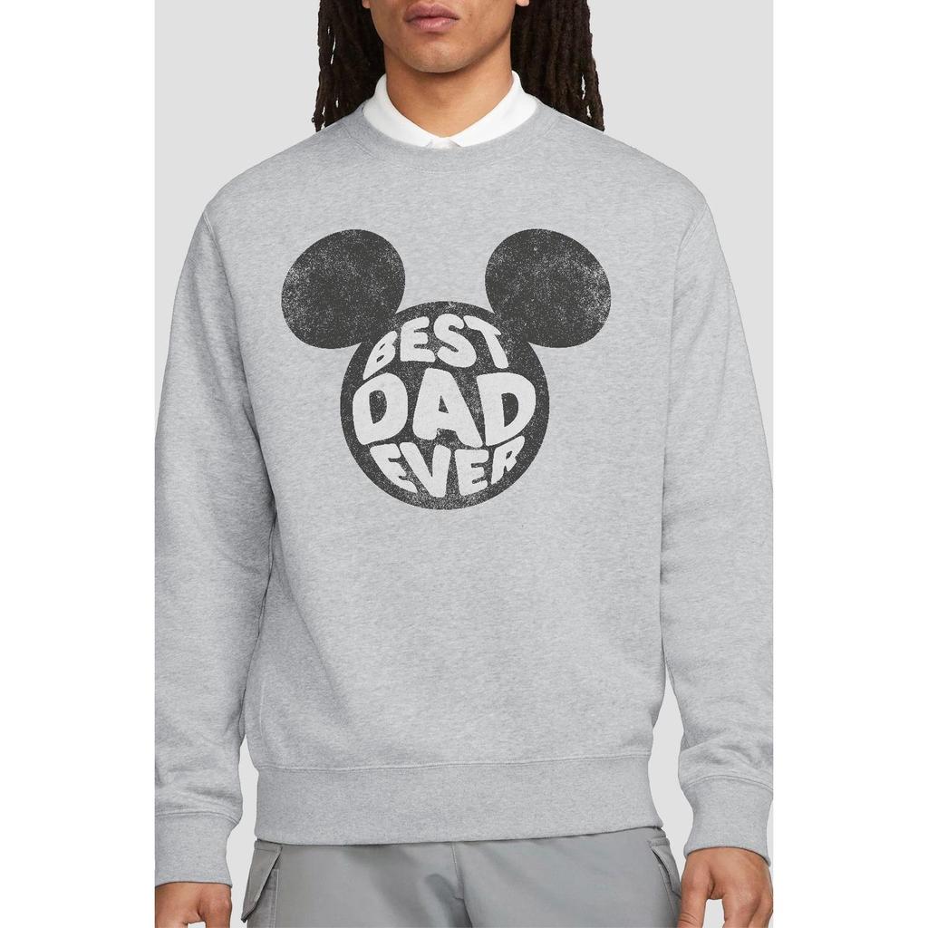 Disney Unisex Adult Best Dad Ever Mickey Mouse Sweatshirt