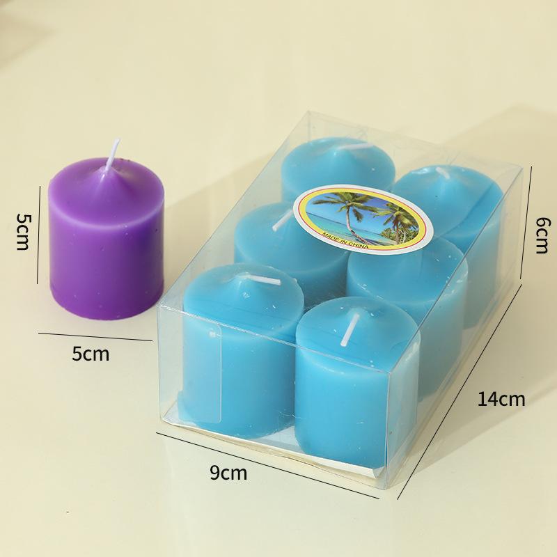 6 PVC Boxed Cup Wax Bar Ins Proposal Creative Picture Pose Candy Color Power Outage Emergency Candle