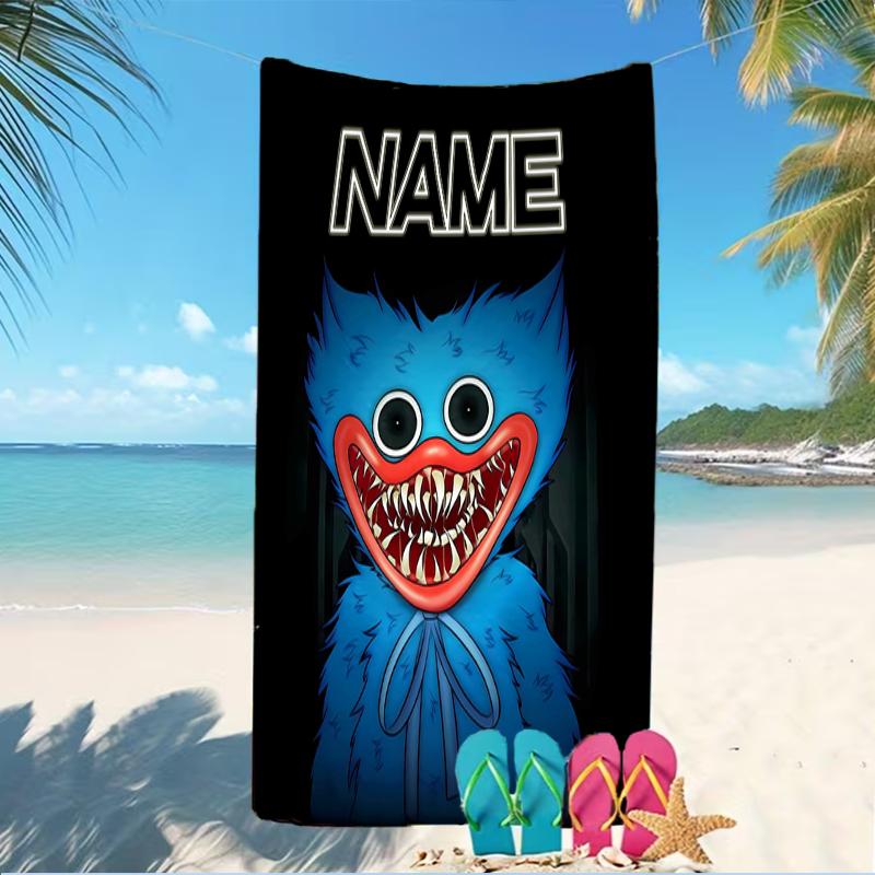 Customizable personalized beach towels Poppy Playtime themed designs.Suitable for the beach, yoga, sports;ideal as beach accessories