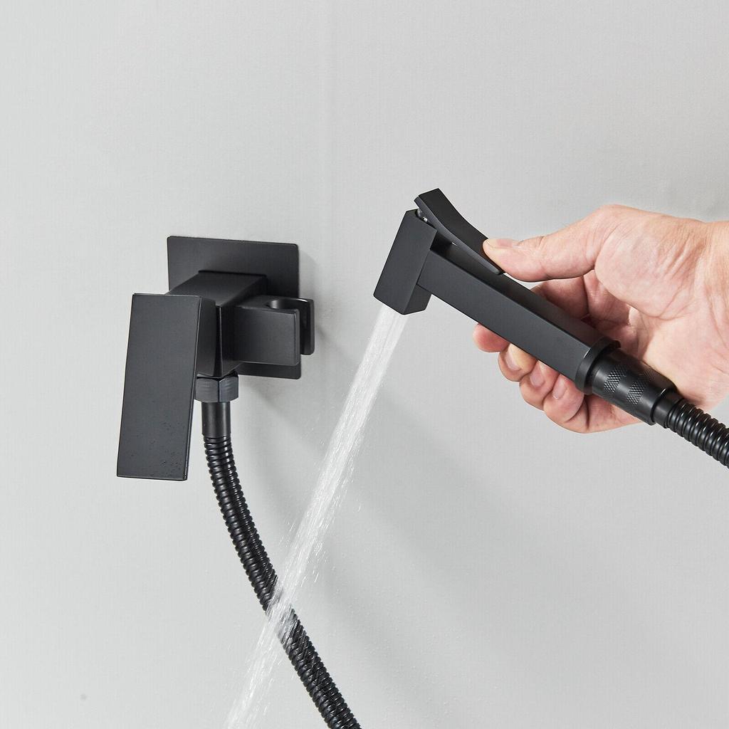 Hand-Bidet-Sprühset, Messing-Sprühpistole, selbstreinigender Badezimmer-Handbrausekopf für Toilettensprüher mit Schlauch