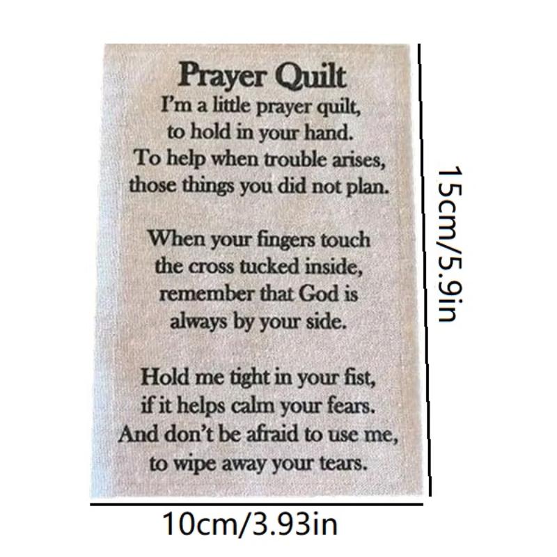 1/5/10Pcs Creative Pocket Prayer Quilt Prayer Gifts Handmade Sew Quilt Symbolism Poems Quilts