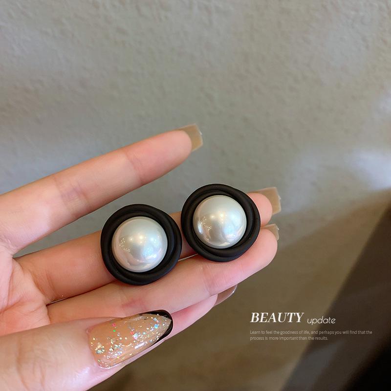 Korean Pearl Tassel Earrings with Silver Needle