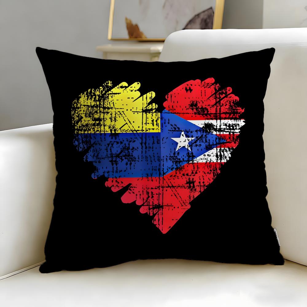 classic country Venezuela Cushion Cover Soft & Easy-Wash Pillow Case – Versatile for Couch, Bed, Travel and Office