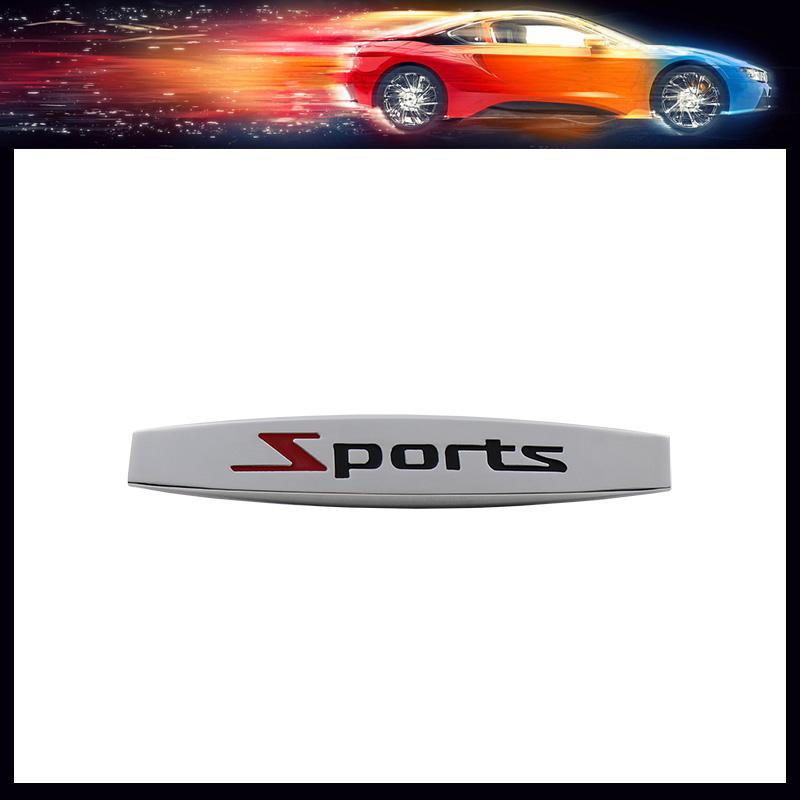 Universal Car 3D Metal SPORT Logo Emblem Badge Sticker Trunk Fender Decal Accessories Car Hood Fender Trunk Rear Bonnet Nameplate Decal