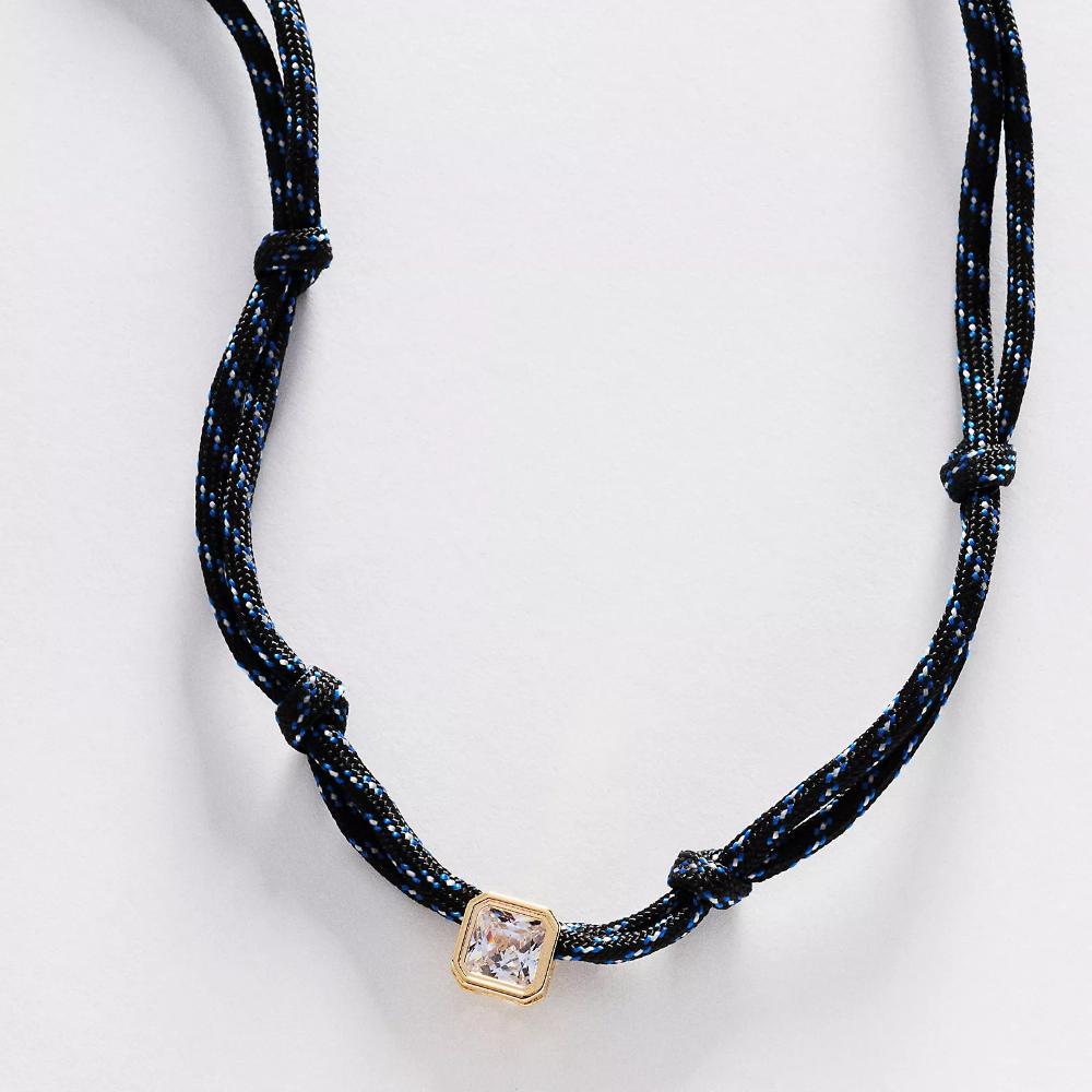 New niche fashion exquisite double rope knotted zircon style DIY necklace bracelet jewelry