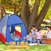 Children's Foldable Tower Tent - Red, Yellow & Blue - Portable Indoor Playhouse