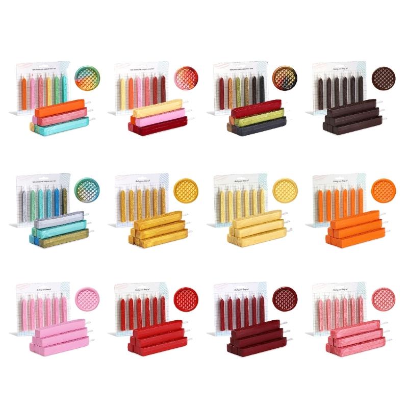 6Pcs Wax Seal Stick, Seal Wax Stick with Wick for Letter Seal Wax Stamp, Wedding Invitations, Package Decorations