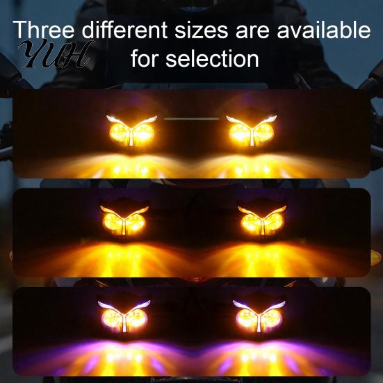 Rainproof Led Indicator Bar Motorcycle Turn Signal Lights, Owl Shaped LED Universal Signals Waterproof Modified Light for Most 12V Motorcycles