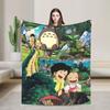 TTotoroes Cartoon movie Blanket Multisize Warm Cozy Fluffy  Throw Blankets for Couch Sofa and Bed