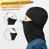 Kids Balaclava Face Mask Summer Cooling Full Face Cover Lightweight Windproof Breathable UV Protector Neck Gaiter Black