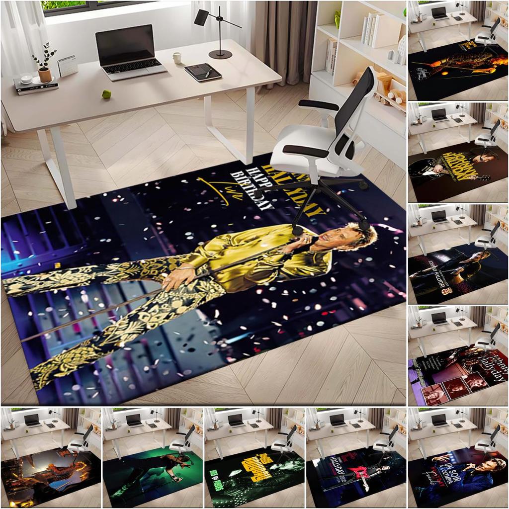 1 Stück Der Goldene Legende von Johnny Hallyday Teppich für Wohnzimmer Schlafzimmer Zuhause Sofadekoration, Kinder spielen Rutschfeste Fußmatte