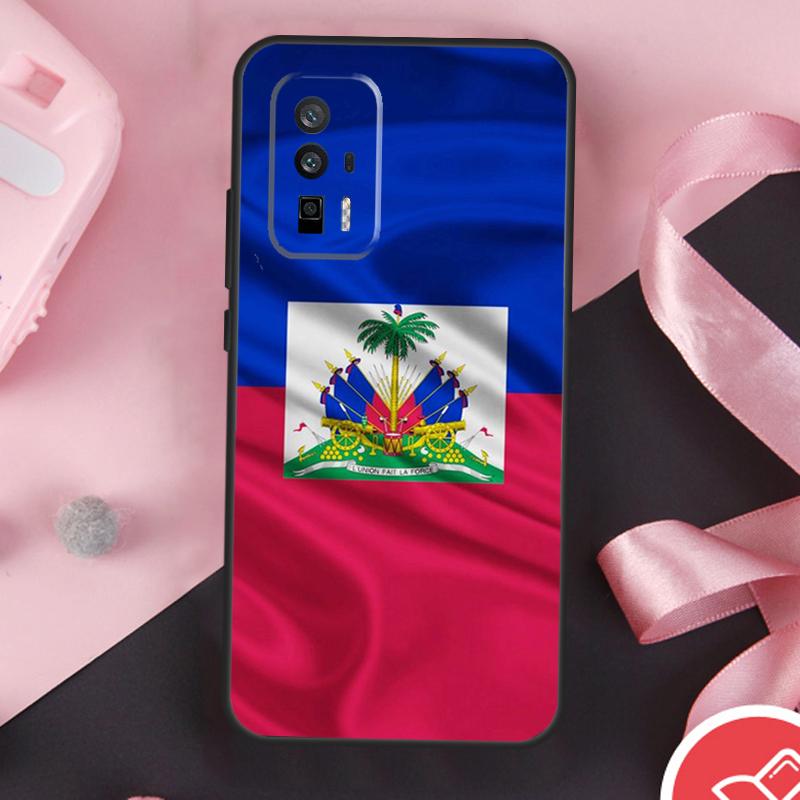 Vintage Haiti Haitian Flag Case For Xiaomi 14 Ultra Mi 15 13 11T 12T 13T 14T Pro POCO X7 Pro X3 X5 X6 F5 F6 F7 Cover