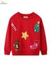 Christmas Pattern Girls' Hoodie - Toddler Round Neck Sweatshirt, Autumn New Arrivals, Long Sleeve Base Layer