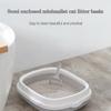 Semi-Enclosed Open Top Litter Box Anti-Splashing High-sided Litter Box Detachable Cat Litters Plate