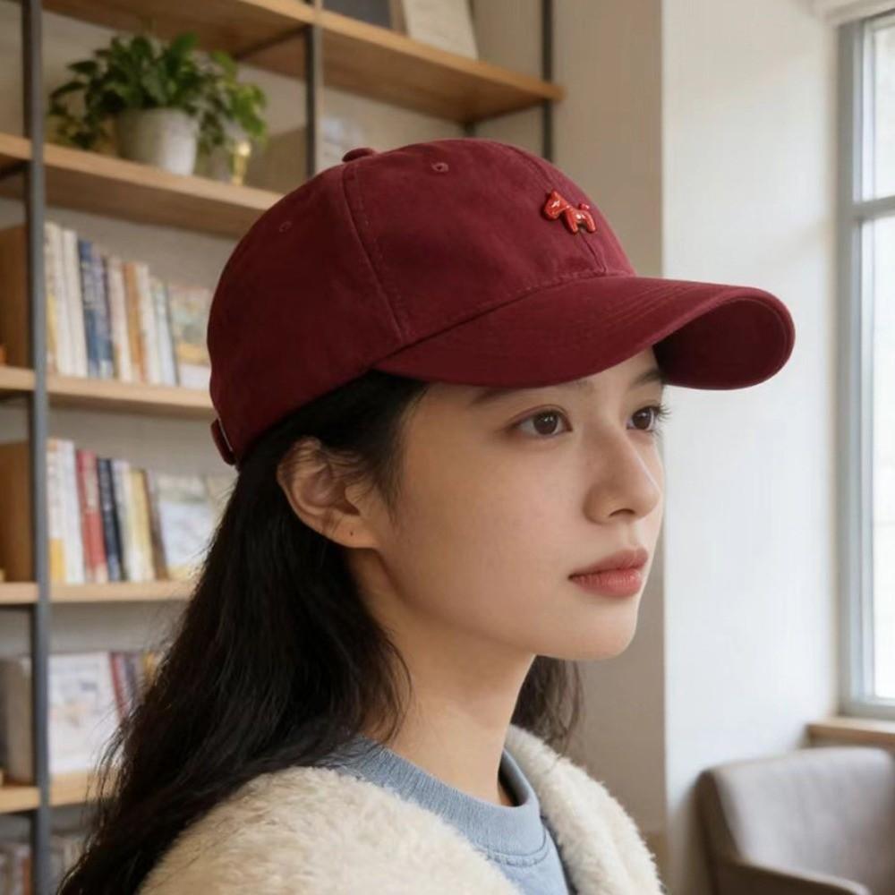 Embroidered Peaked Cap Large Head Circumference Sun Hat Korean Style Baseball Cap  Men Women