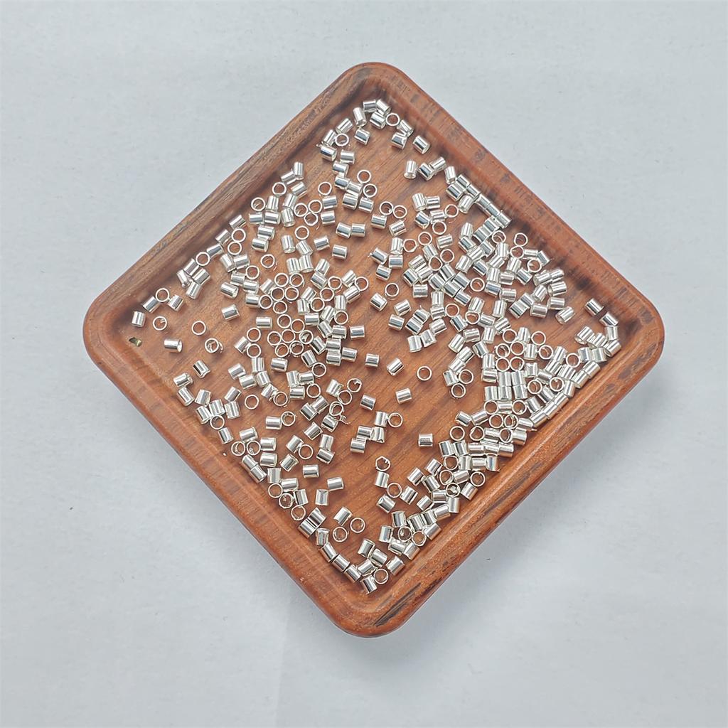 1000/600pcs/lot Mini Alloy Stopper Spacer Beads Gold Sliver Bracelet Finding DIY 1.5mm 2mm Cylinder Tube End Beads for Jewelry Making