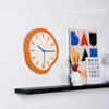 Modern Simple Orange Home Fashion Wall Clock High-end Design Decoration Living Room White Wall New Clock