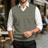 Men's V-Neck Sweater Vest Casual Wool Knit Sleeveless Top for Commute, Work and Everyday Wear