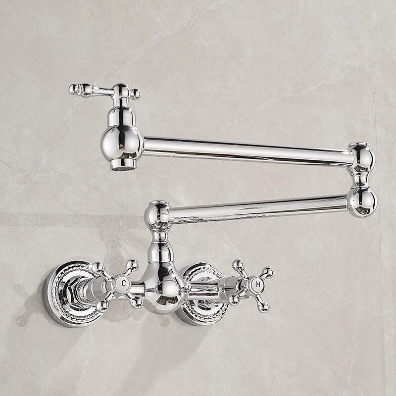 

TLXT Foldable Wall-Mounted Brass Kitchen Faucet