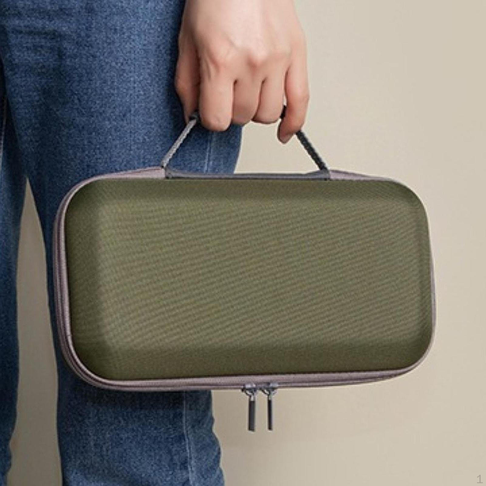 

Travel Carry Case Green Organized Shockproof Portable with Handle Sturdy Mics Carrying Bag for