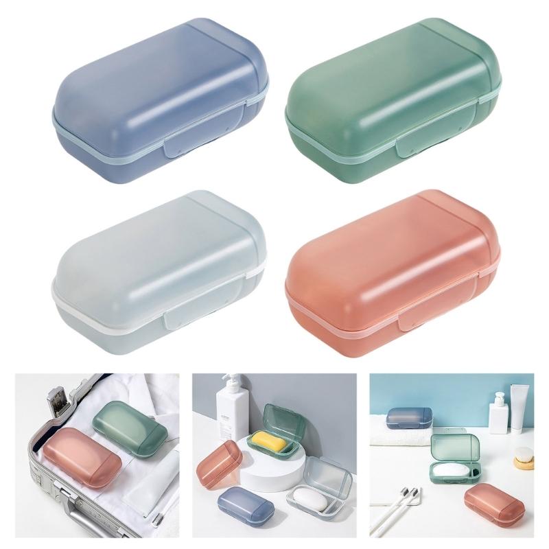 Small Travel Soap Container Secure Cover Multiple Purpose Organizers Jewelry Accessories Storage PP