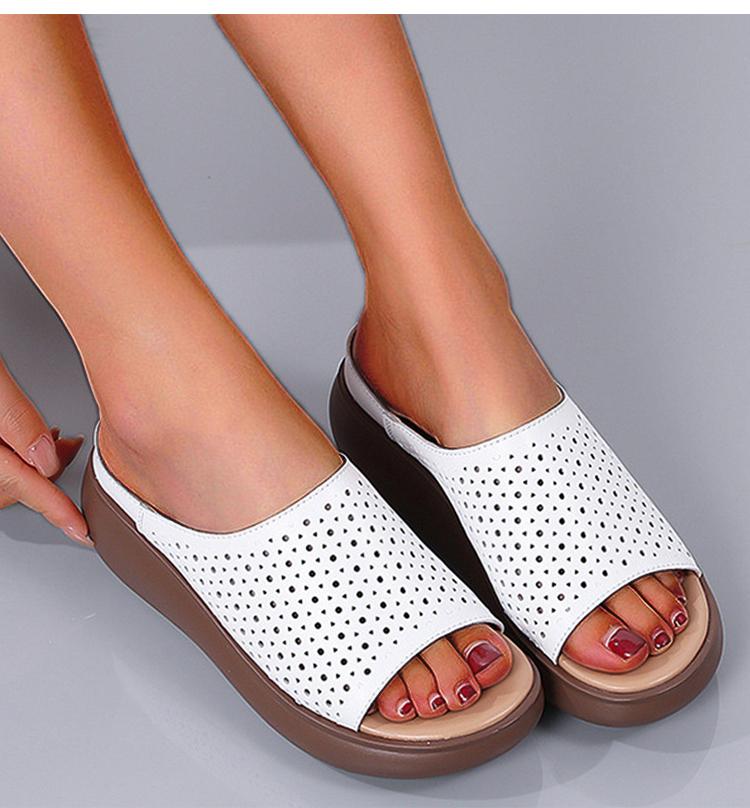 Dámské sandály s měkkým podpatkem na klínku, letní boty, pantofle, platforma, Zapatos Mujeres, elegantní sandály na podpatku