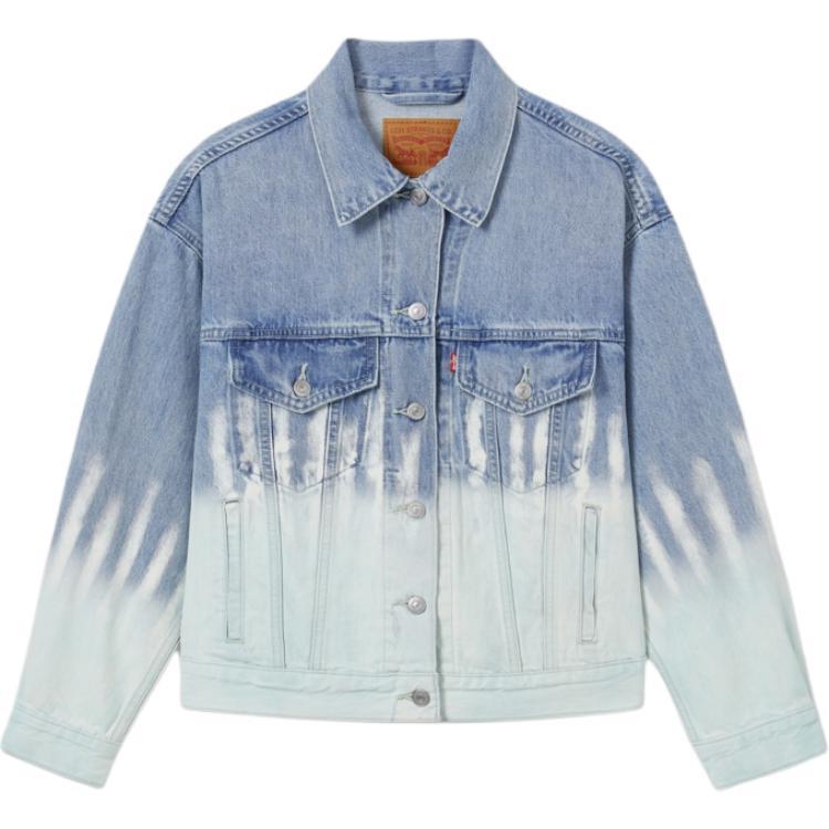 Levis Cool Series American Vintage Loose Casual Lapel Long Sleeve Denim Jacket Women Jackets Light-Blue 002Z0-0000