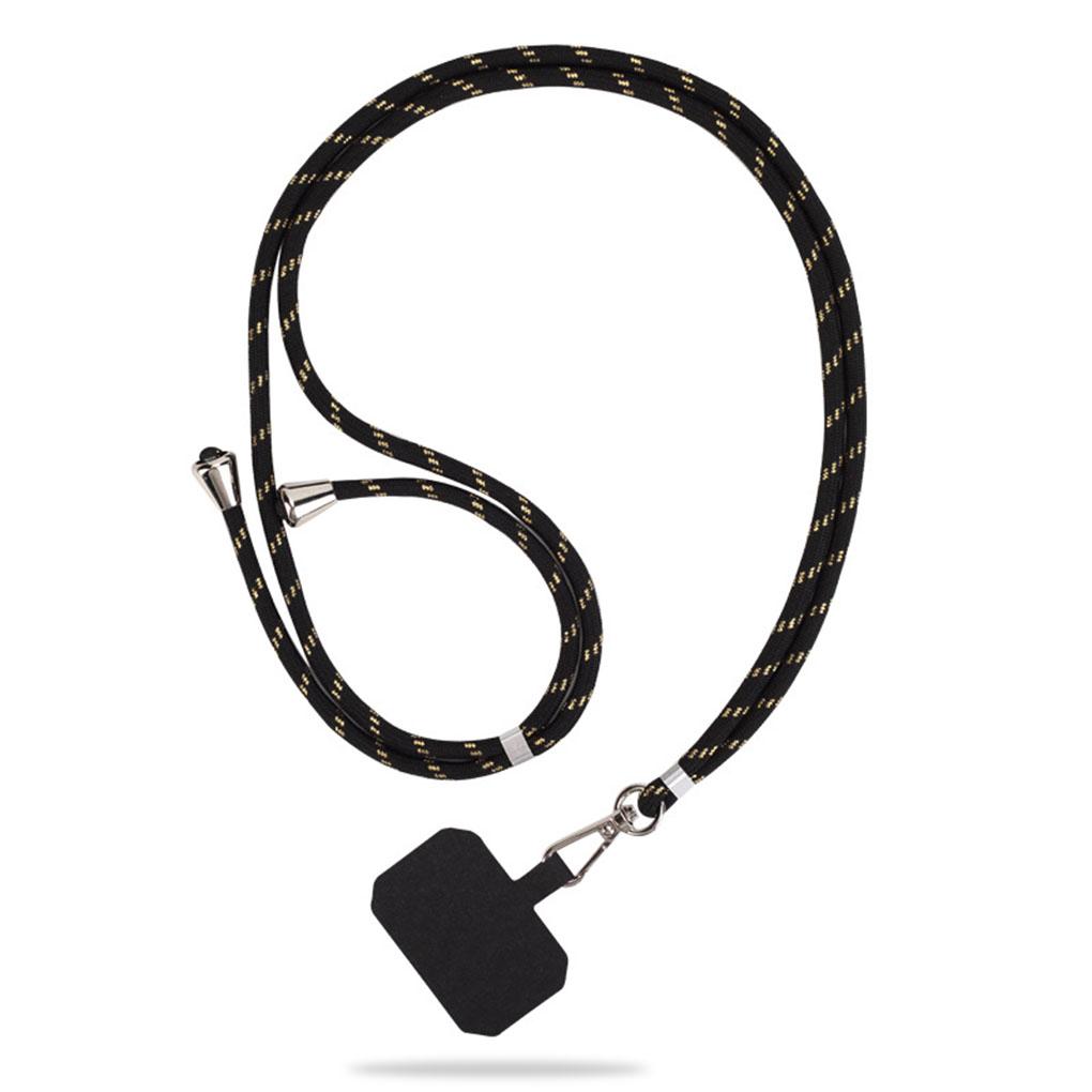 Universal Mobile Phone Neck Rope Adjustable Metal Snap Buckle Anti-lost Holder Lanyard with Adhesive Card Outdoor Travel Hiking