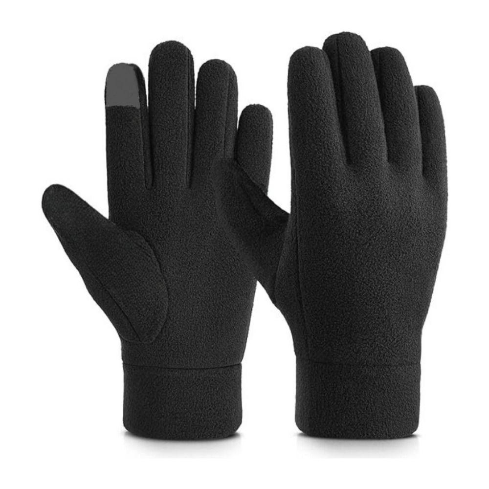 Warm Thin Fleece Gloves Five Finger Cycling Gloves Gift Full Finger Mittens  Men