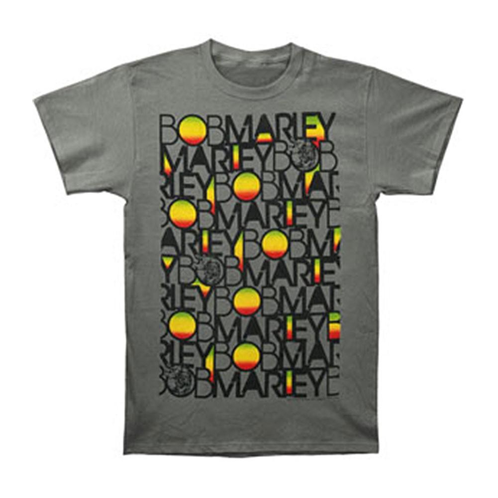 Men s Bob Marley Repeat T-shirt Small Grey 3XL