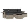 VidaXL Salon de Jardin avec Coussins 7 pcs, Canapés de Terrasse, Ensemble de Meubles de Patio, Mobilier d'Extérieur, Gris 3252869