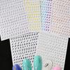 6 Sheets 3D Retro English Letters Nail Art Stickers, 6 PCS 3D Self-Adhesive Black Gold Silver Colorful Alphabet Design Nail Decals Personalized