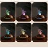 7 colores Fire Flame Wood grain aromatherapy machine humidifier Aroma Diffuser Air Ultrasonic Mist Maker Fogger Aroma Air Fresheners 2