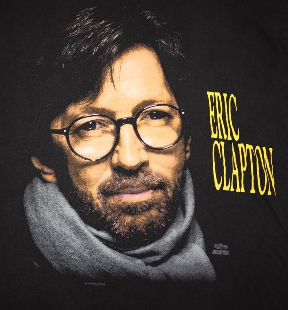 

Vintage 1992 Eric Clapton US Tour Concert Hanes Black T Shirt Adult Size Unisex T-Shirt XXXXL