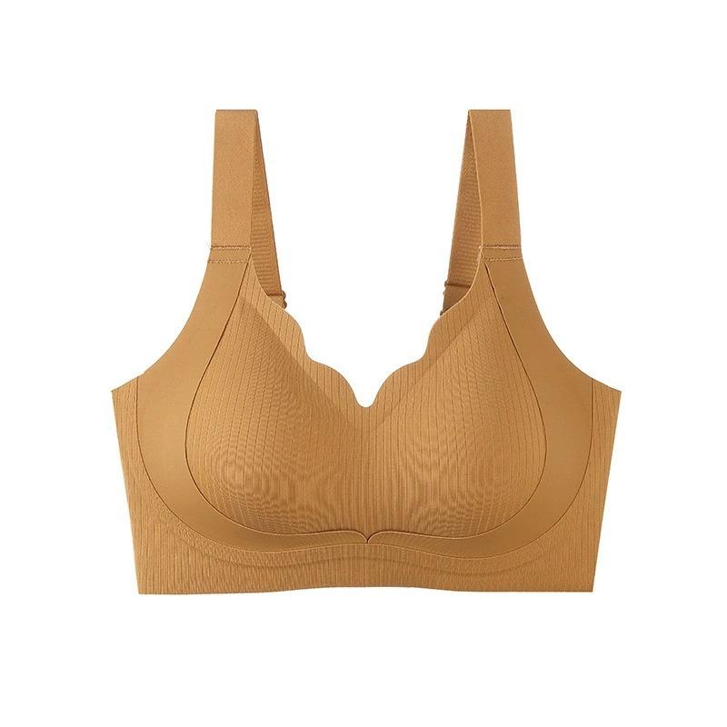 

Large size seamless gathering underwear jelly soft support thin collection breast bra 3XL