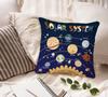 Solar System Planets Pillowcase Kids Room Decor Space Nursery Theme Stars Astronomy Print Cushion Cover 18x18 Inch Gift