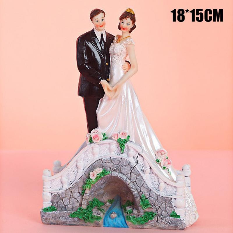 Topper Elegant Tort Nuntă Mire & Mireasă - Decorațiune pentru Aniversare, Petrecere Burlăcițe, Petrecere de Logodnă