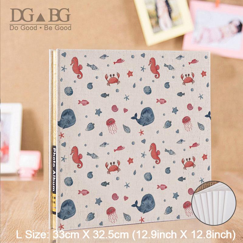 Album Photos Scrapbook Self Adhesive 12 15 18 Inch DIY Linen Hardcover Photo Album 40 Magnetic Double Sided Pages White Black