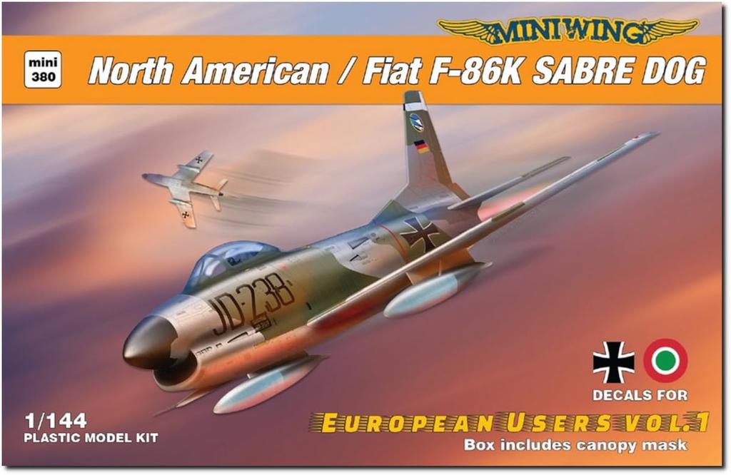 Miniwing 1/144 F-86K Sabre Dog West Germany/Italy Plastic Model Kit MWG144380 (Airplane)