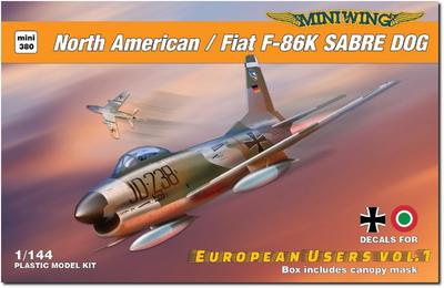 Miniwing Saberdog West Plastic Model MWG144380 1/144 F-86K Germany/Italy (Airplane)