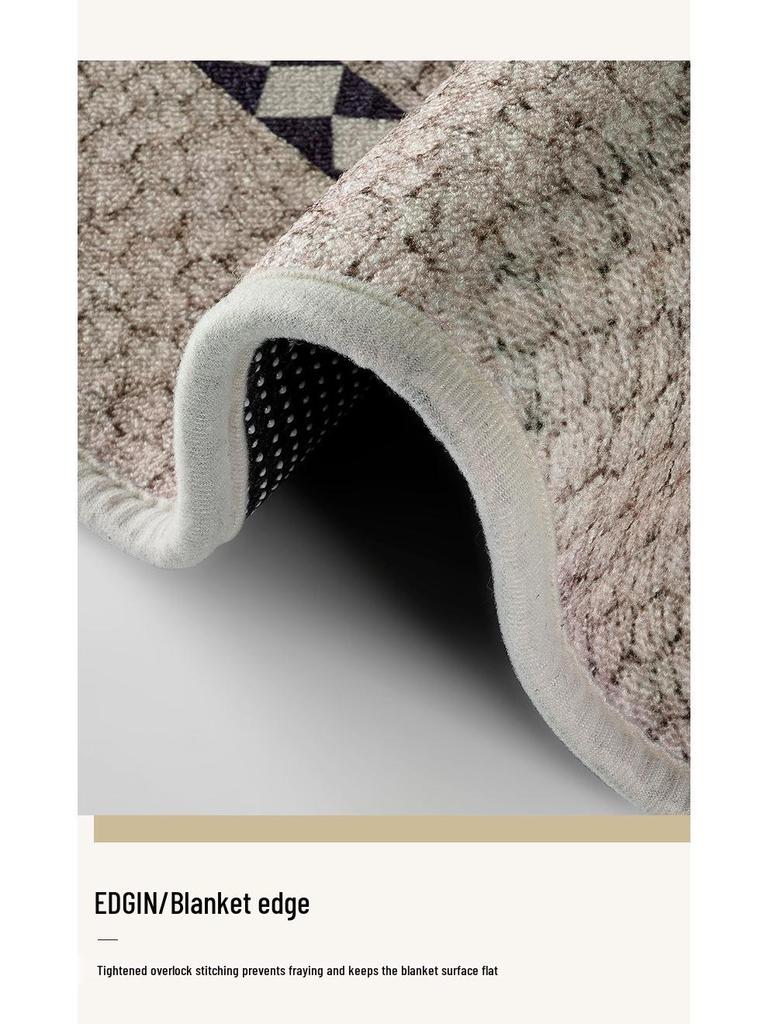 Round Flannel Modern Rug for Living Room, Study, or Bedroom - Perfect for Sofa, Coffee Table, Chair Pad, or Bedside Mat